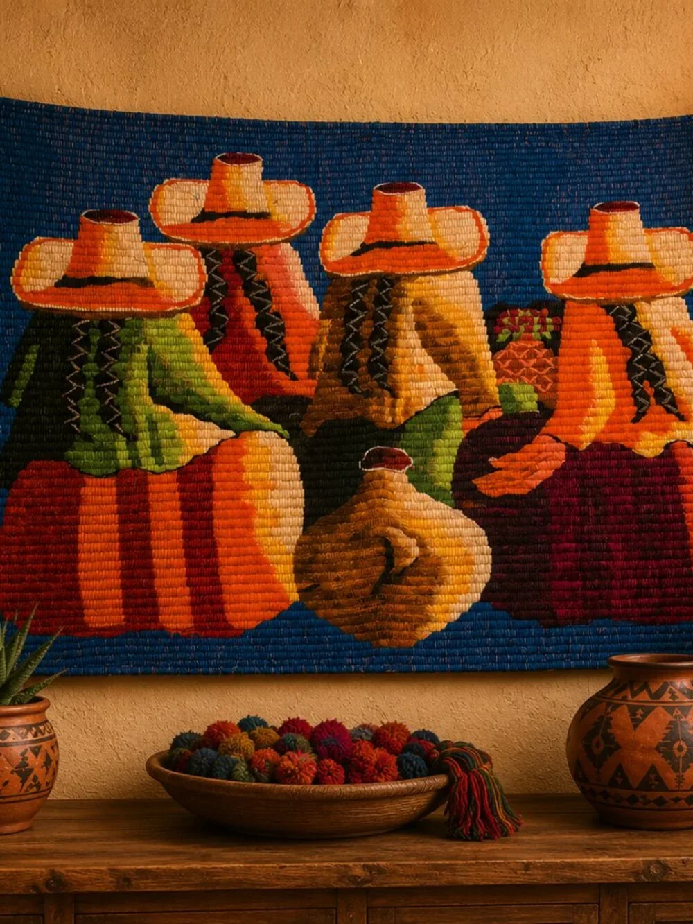 Art Wall Tapestry Decor, “A timeless celebration of Andean women, culture, and c